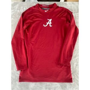 Nike Pro University of Alabama Roll Tide Long Sleeve Crimson Red Shirt Size L